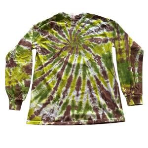 Mens Medium Brand New Handmade Tie Dye Long Sleeve Shirt